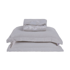 Cobre Leito Queen Dupla Face Jacquard 3 Peças Naturalle Off White