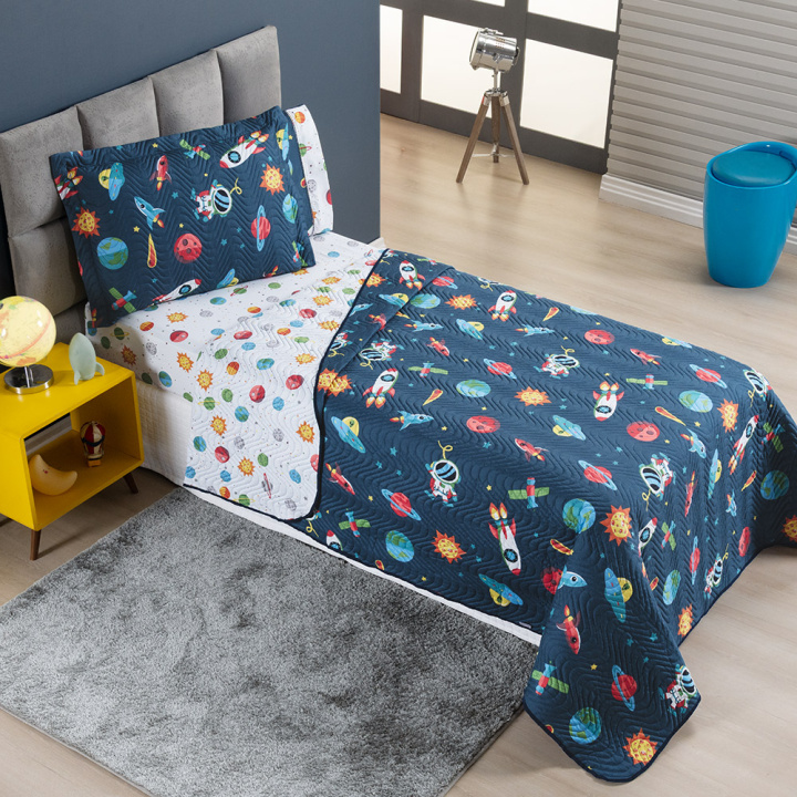 Cobre Leito Solteiro Dupla Face 200 Fios Hipercal 2 Peças Astro