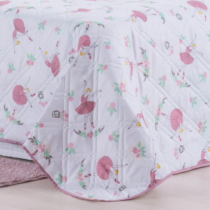 Cobre Leito Solteiro Dupla Face 200 Fios Hipercal 2 Peças Ballet