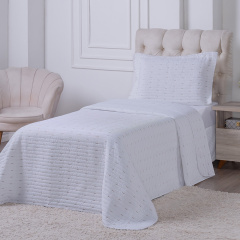 Cobre Leito SOLTEIRO Dupla Face 200 Fios Hipercal Dacar Branco/Branco