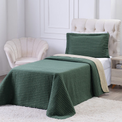 Cobre Leito SOLTEIRO Dupla Face 200 Fios Hipercal Dacar Verde/Caqui