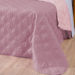 Cobre Leito SOLTEIRO Dupla Face 200 Fios Hipercal Dual Rose Retro/Rosa