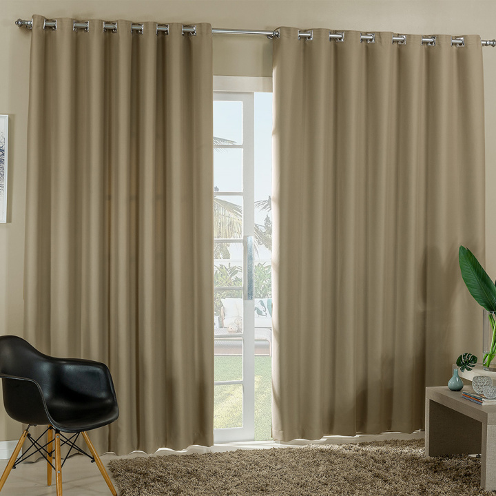 Cortina Blackout Varão Simples 2M Arles Cáqui