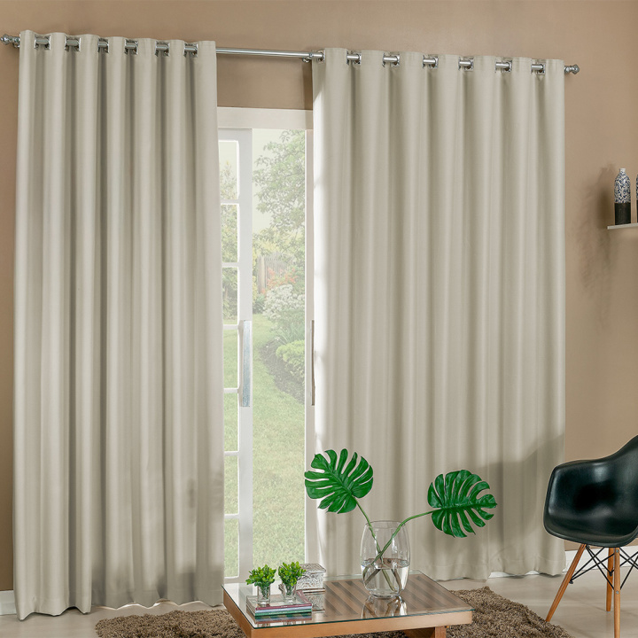 Cortina Blackout Varão Simples 2M Arles Marfim