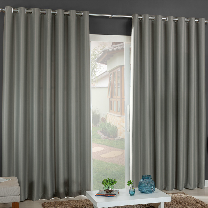 Cortina Blackout Varão Simples 3M Arles Cinza