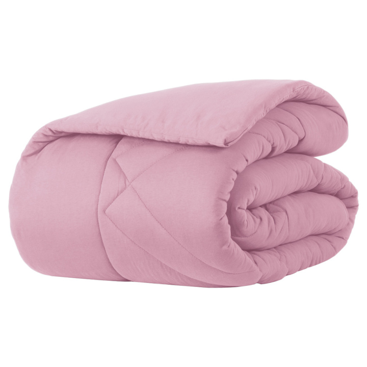 Edredom 1 Peça KING Malha Fio Penteado 30/1 100% Algodão Top Line Basic Rosa