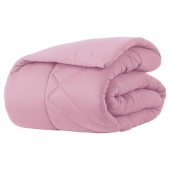 Edredom 1 Peça KING Malha Fio Penteado 30/1 100% Algodão Top Line Basic Rosa