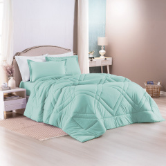 Edredom 1 Peça KING Malha Fio Penteado 30/1 100% Algodão Top Line Basic Verde Erva Doce