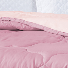 Edredom SOLTEIRO Dupla Face 200 Fios Hipercal Dual Rosa/Rosa Retro