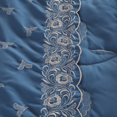 Jogo de Cama Bordado Queen 400 Fios Hipercal 4 Peças Elegance Topázio