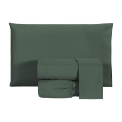 Jogo de Cama Casal 200 Fios Hipercal 3 Peças Criarte Verde