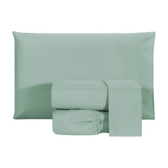 Jogo de Cama Casal 200 Fios Hipercal 3 Peças Criarte Verde Claro