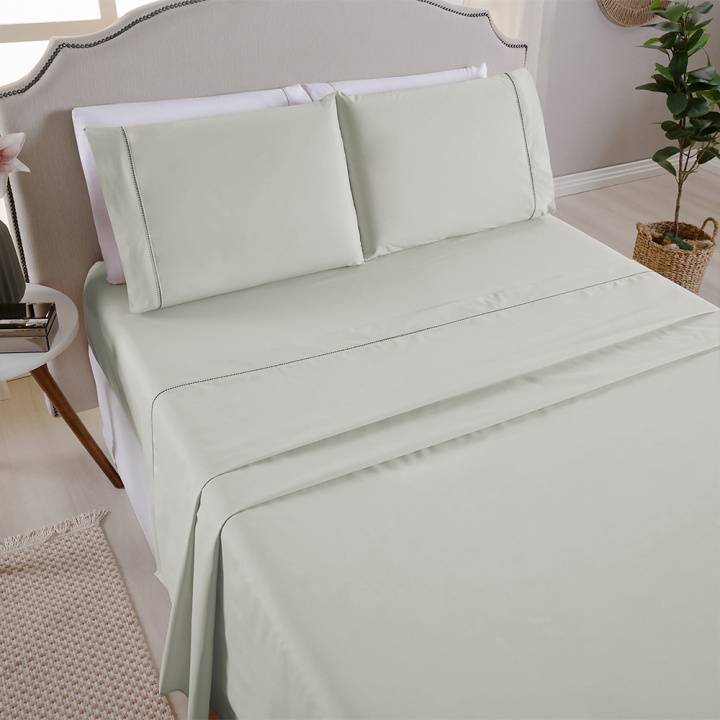 Jogo de Cama Casal 200 Fios Toque de Algodão 3 Peças Premier Cáqui