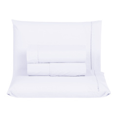 Jogo de Cama Casal 200 Fios Toque de Algodão 4 Peças Premier Branco