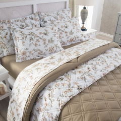Jogo de Cama CASAL (Lençol 4 Peças) Malha Fio Penteado 30/1 100% Algodão Top Line Nature