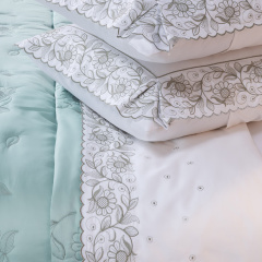 Jogo de Cama KING 4 peças Percal 400 Fios 100% Algodão Requinte