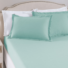 Jogo de Cama KING (Lençol 3 Peças) Malha Fio Penteado 30/1 100% Algodão Top Line Basic Verde Erva Doce