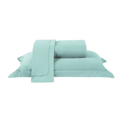Jogo de Cama KING (Lençol 3 Peças) Malha Fio Penteado 30/1 100% Algodão Top Line Basic Verde Erva Doce