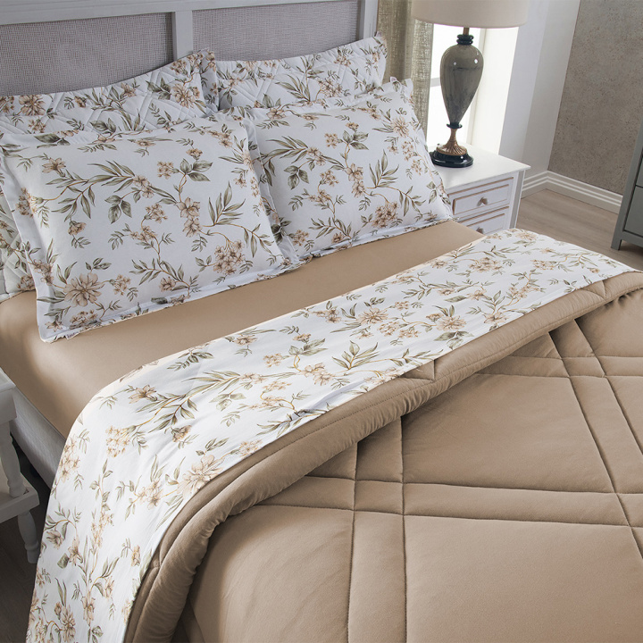 Jogo de Cama KING (Lençol 4 Peças) Malha Fio Penteado 30/1 100% Algodão Top Line Nature
