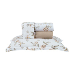 Jogo de Cama KING (Lençol 4 Peças) Malha Fio Penteado 30/1 100% Algodão Top Line Nature
