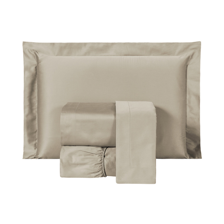 Jogo de Cama KING (Lençol 4 peças) Percal 400 Fios Algodão Class Bege