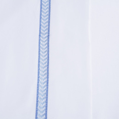 Jogo de Cama KING (Lençol 4 peças) Percal 400 Fios Cordelli Branco/Azul