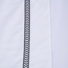 Jogo de Cama KING (Lençol 4 peças) Percal 400 Fios Cordelli Branco/Chumbo