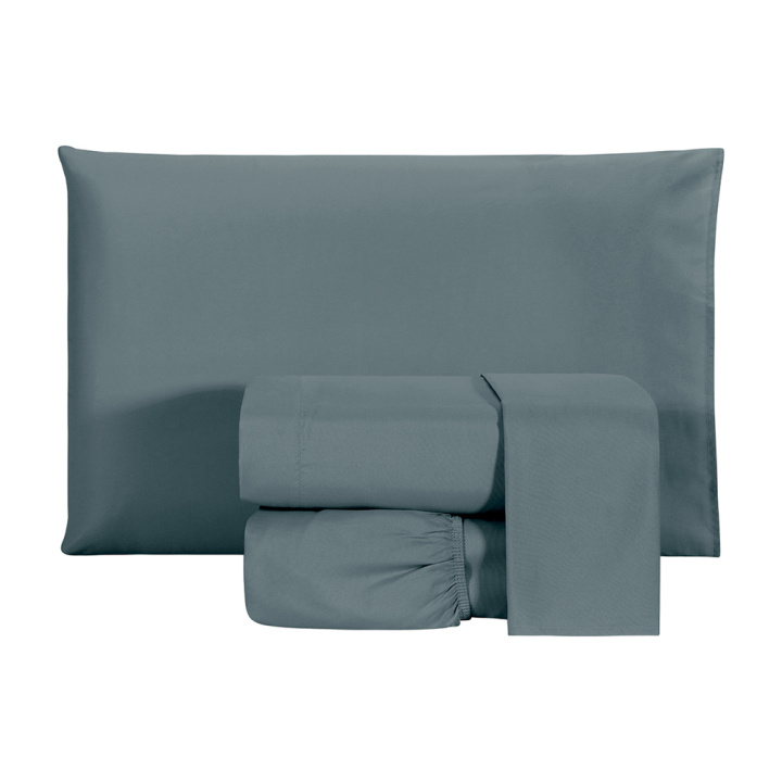 Jogo de Cama Queen 200 Fios Hipercal 4 Peças Criarte Chumbo
