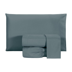Jogo de Cama Queen 200 Fios Hipercal 4 Peças Criarte Chumbo