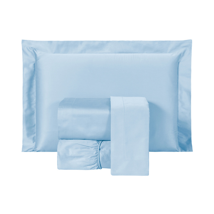 Jogo de Cama Queen (Lençol 4 peças) Percal 400 Fios Algodão Class Azul