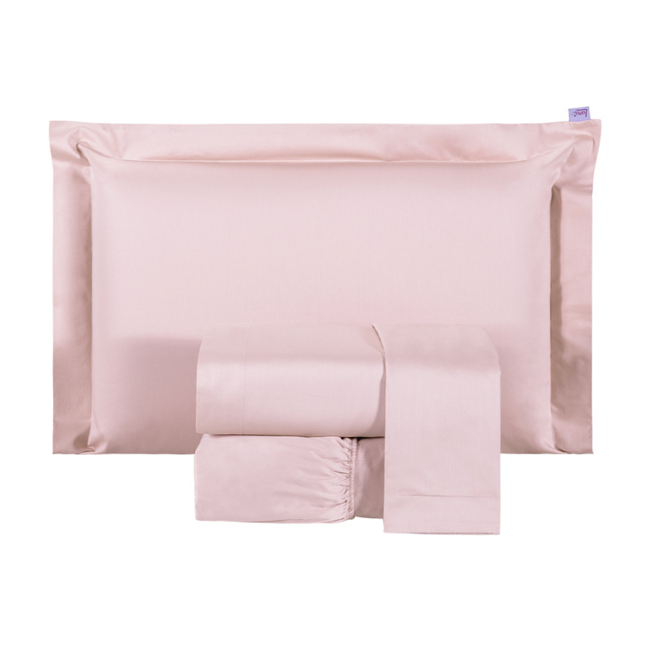 Jogo de Cama Queen (Lençol 4 peças) Percal 400 Fios Algodão Class Rosê