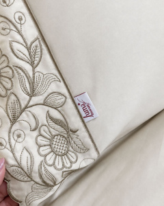 Jogo de Cama QUEEN (Lençol 4 peças) Percal 400 Fios Algodão Requinte Bege/Caqui