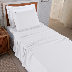 Jogo de Cama Solteiro 200 Fios Hipercal 2 Peças Criarte Branco