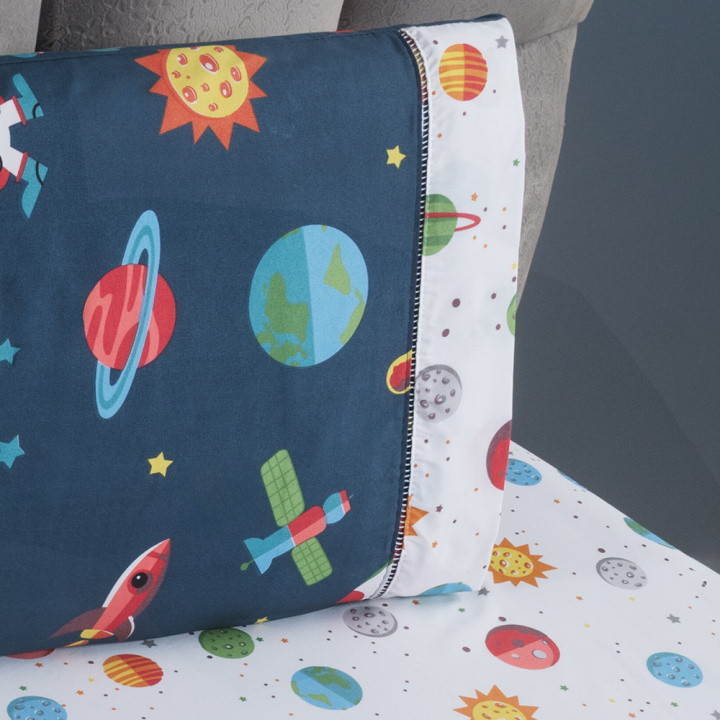 Jogo de Cama Solteiro Dupla Face 200 Fios Hipercal 02 Peças Astro