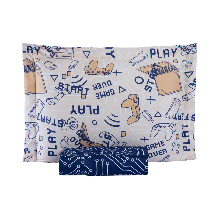 Jogo de Cama Solteiro Dupla Face 200 Fios Hipercal 02 Peças Game