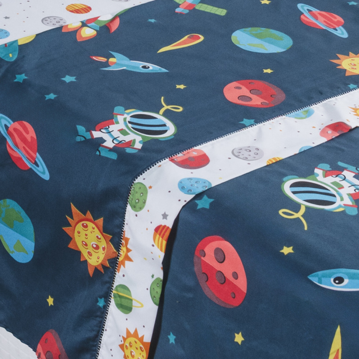 Jogo de Cama Solteiro Dupla Face 200 Fios Hipercal 03 Peças Astro