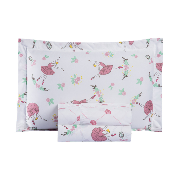 Jogo de Cama Solteiro Dupla Face 200 Fios Hipercal 03 Peças Ballet