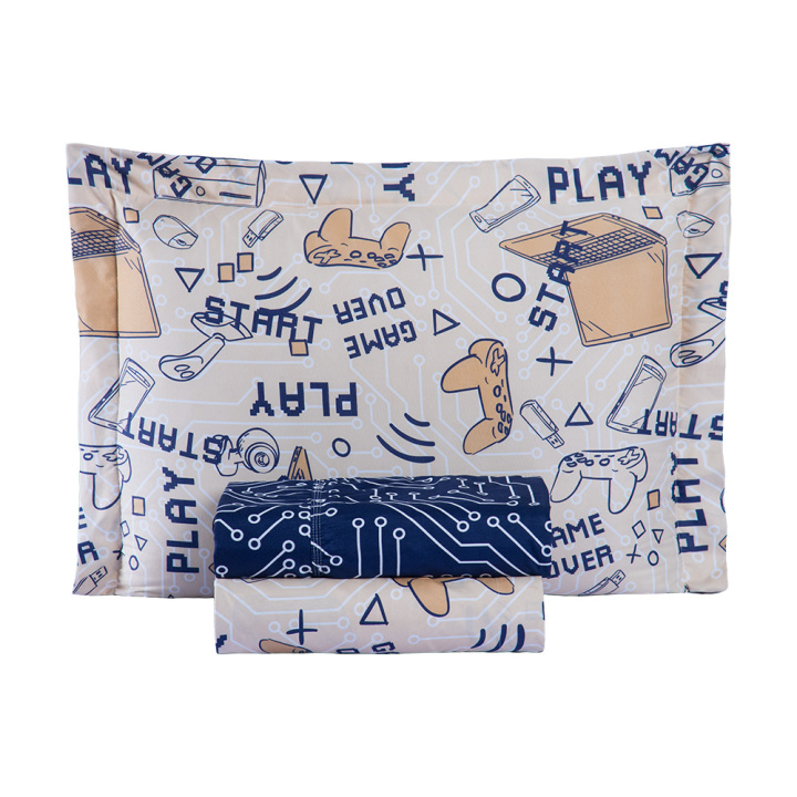 Jogo de Cama Solteiro Dupla Face 200 Fios Hipercal 03 Peças Game