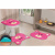 Jogo de Tapetes Para Banheiro Formato Ursa Antiderrapante 3 Peças Pink