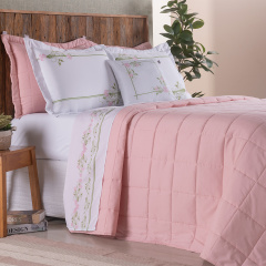 Kit de Enxoval Matelassado King 200 Fios Hipercal 9 Peças Essência Florata