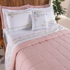 Kit de Enxoval Matelassado King 200 Fios Hipercal 9 Peças Essência Florata