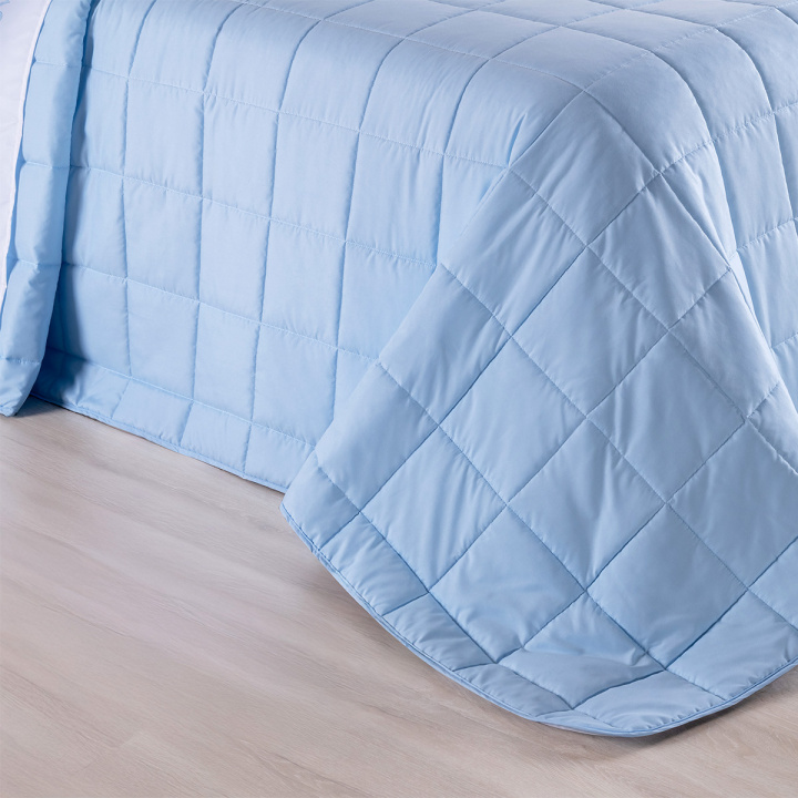 Kit de Enxoval Matelassado Queen 200 Fios Hipercal 9 Peças Essência Arabesco Azul