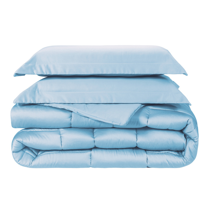 Kit Edredom 3 Peças KING Percal 400 Fios 100% Algodão Class Azul