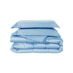 Kit Edredom 3 Peças QUEEN Percal 400 Fios 100% Algodão Class Azul