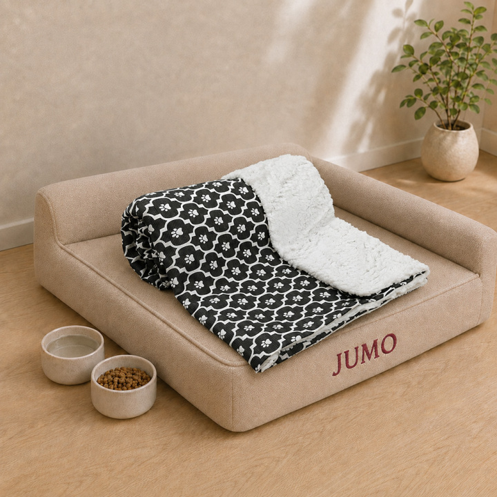 Manta Pet Sherpa Jumo Patinhas Quentinha e Macia para Cães e Gatos