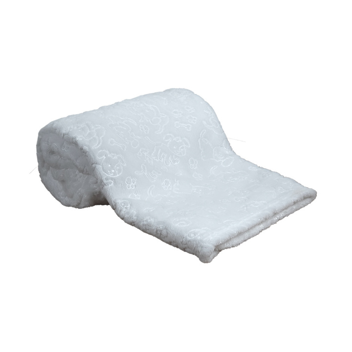 Mantinha Pet Jumo Fleece 3D 1,00m x 80cm | Super Macia e Confortável para Pets Off White