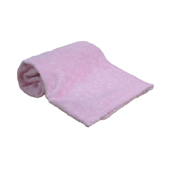 Mantinha Pet Jumo Fleece 3D 1,00m x 80cm | Super Macia e Confortável para Pets Rosa