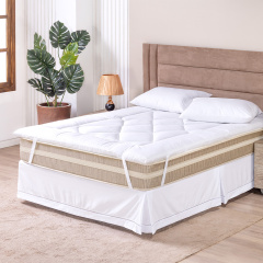 Pillow Top Pantografado KING Hipercal 200 Fios Sonatto Branco