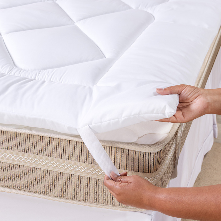 Pillow Top Pantografado QUEEN Hipercal 200 Fios Sonatto Branco