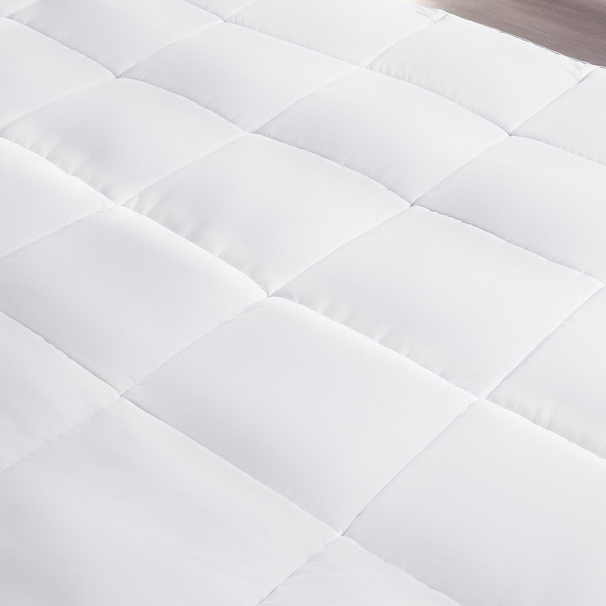 Pillow Top QUEEN 1,60m X 2,00m Pluma de Ganso Sintética Branco Tô